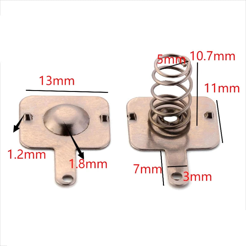 20Pcs 18650 Battery Spring Contact Sheets | DIY Battery Box Battery Contact Sheets Axl