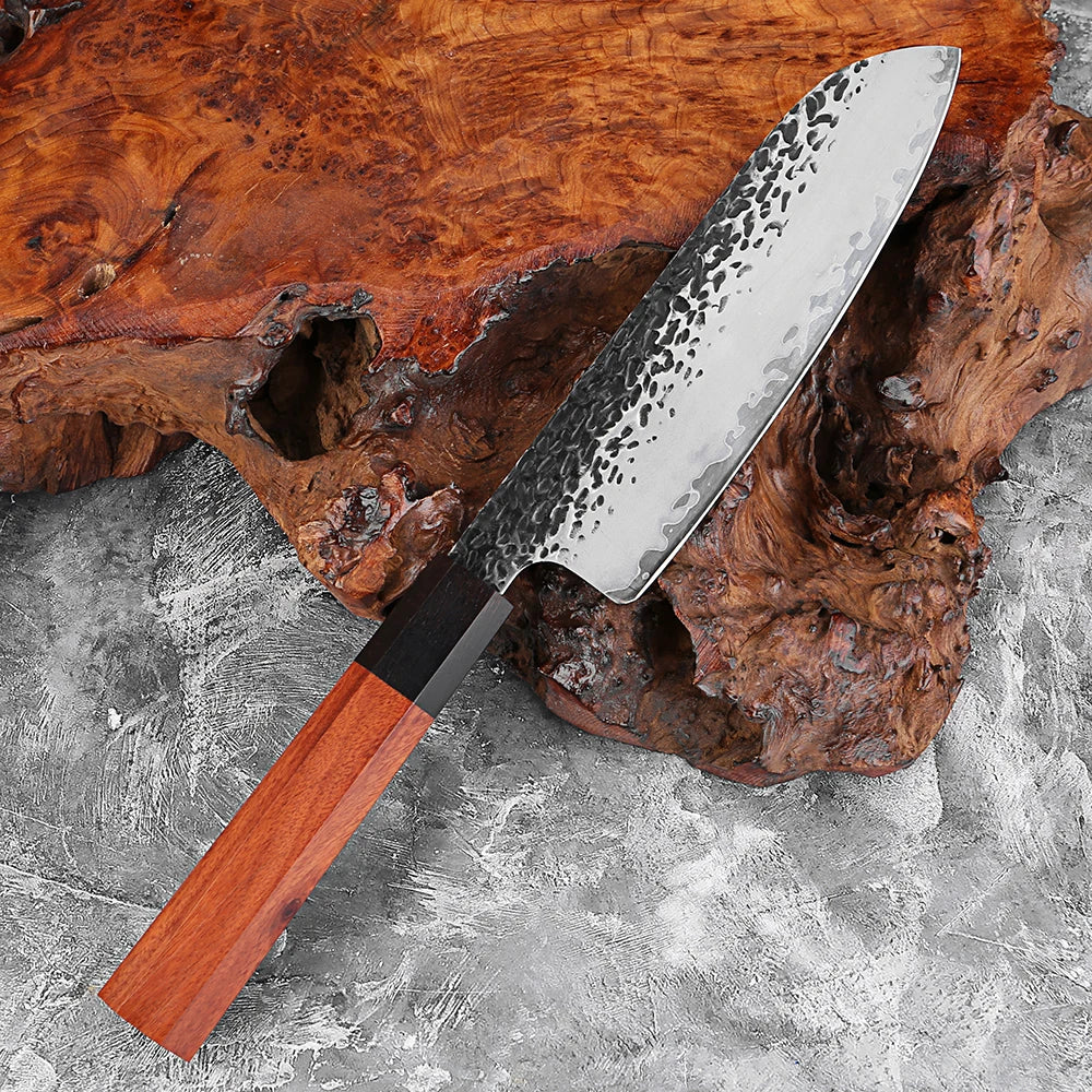 XITUO 1–7 Pc Japanese Chef Knife Set | 3-Layer Steel Blades Kitchen Knife Set Axl Santoku Knife