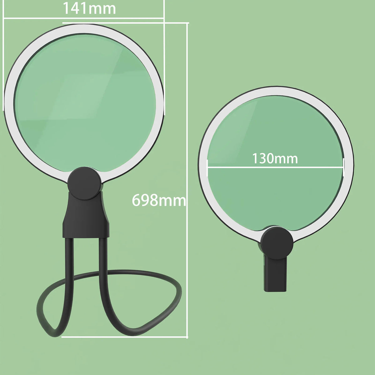 Large Screen Acrylic Magnifying Glass – Hands-Free Desktop & Neck Desktop Magnifying Glass Axl