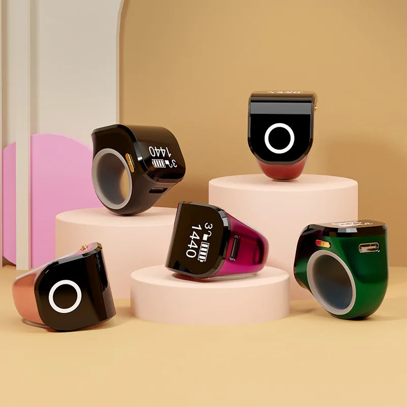 OLED Ring Counter USB-C Charging | Touch-Activated Wearable Wearable Ring Counter Axl