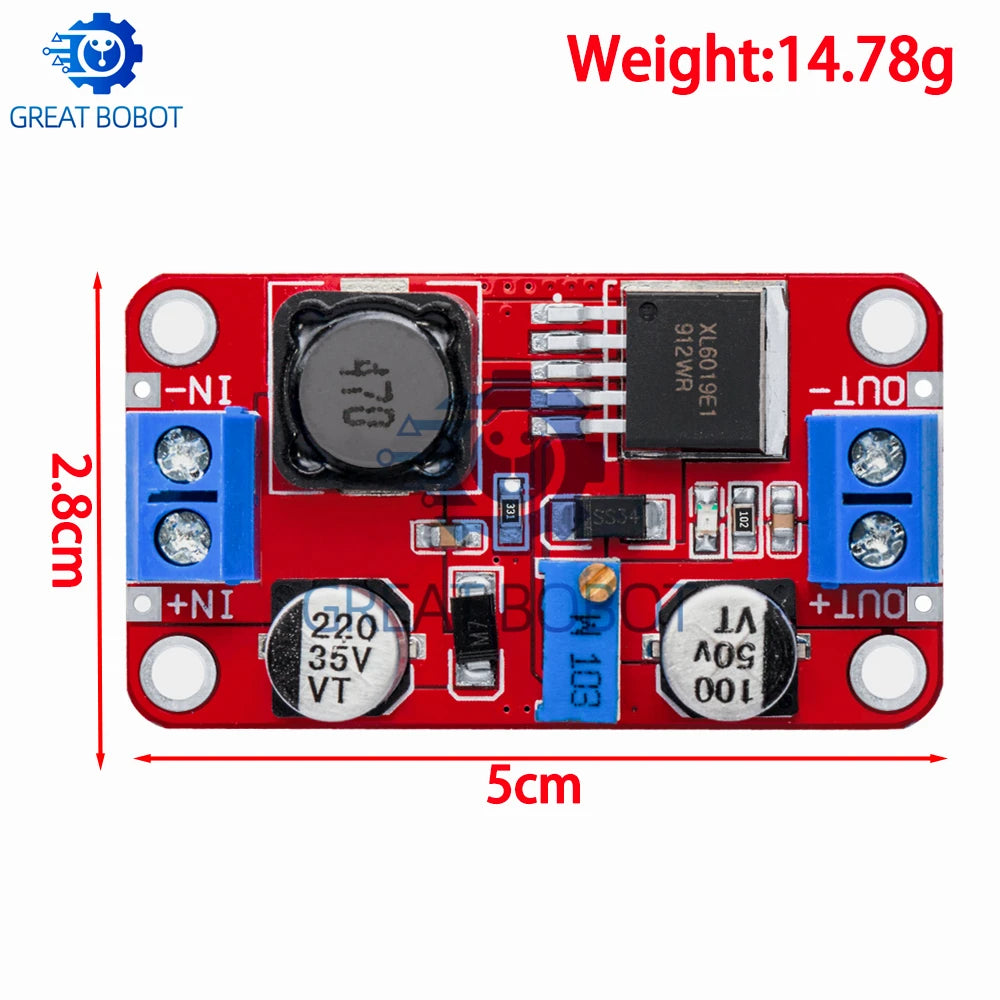 XL6019 DC-DC Boost Module – Adjustable Step-Up Converter Boost Converter Module Axl