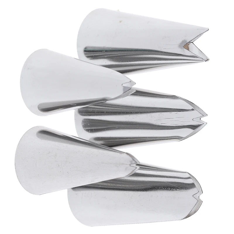 5-Piece Stainless Steel Leaf Icing Piping Tips | Cake Decorating Cake Decorating Tips Axl