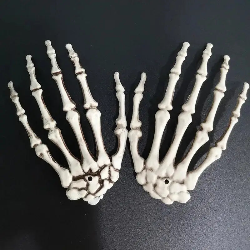 Halloween Skeleton Hand Props – Realistic Bone Decor (1 Pair) Halloween Decor Props Axl 15.5X10cm 1Pair
