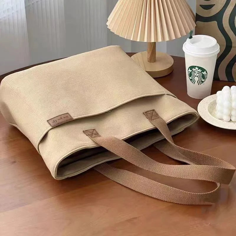 Large Canvas Tote Bag – 2-Layer Shoulder Bag for Women Canvas Tote Bag Axl