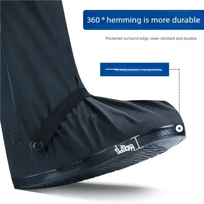 Waterproof High Ankle Rain Shoe Covers with Reflective Strips Rain Shoe Covers Axl