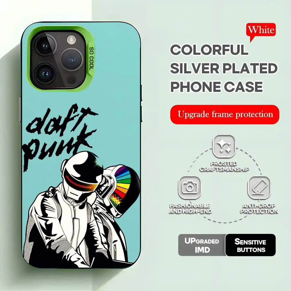 Daft Punk iPhone Case | Plating Cover iPhone 11–16 Pro Max iPhone Phone Case Axl z11 iPhone16plus