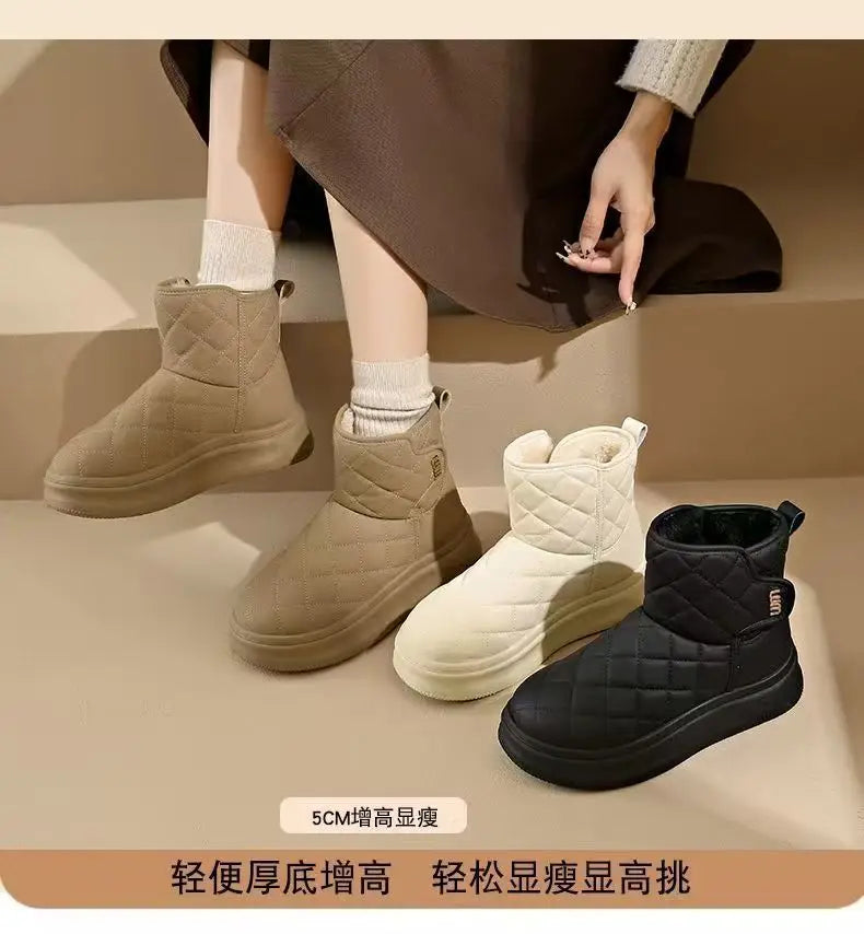 Women's Plush-Lined Ankle Snow Boots – Warm Non-Slip Winter Women's Snow Boots Axl
