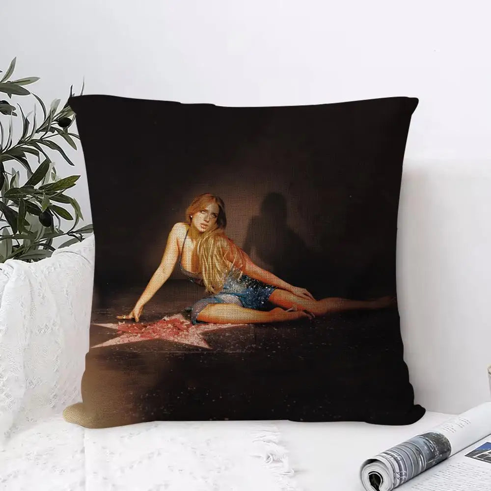 Tate McRae Linen Pillow Cover | Hidden Zipper Cushion Case Decorative Pillow Cover Axl White5 30X30cm