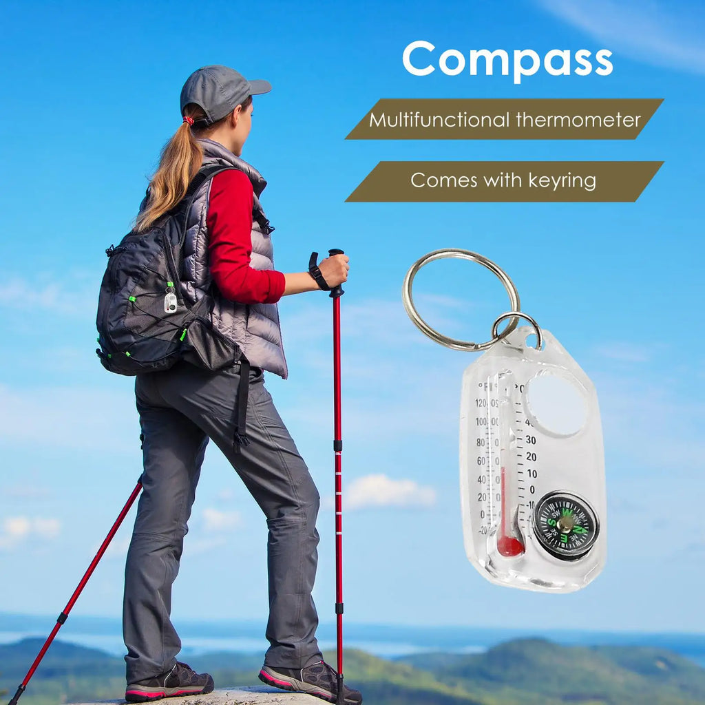 Hiking Compass Keychain – Portable Outdoor Navigation Tool Compass Keychain Axl