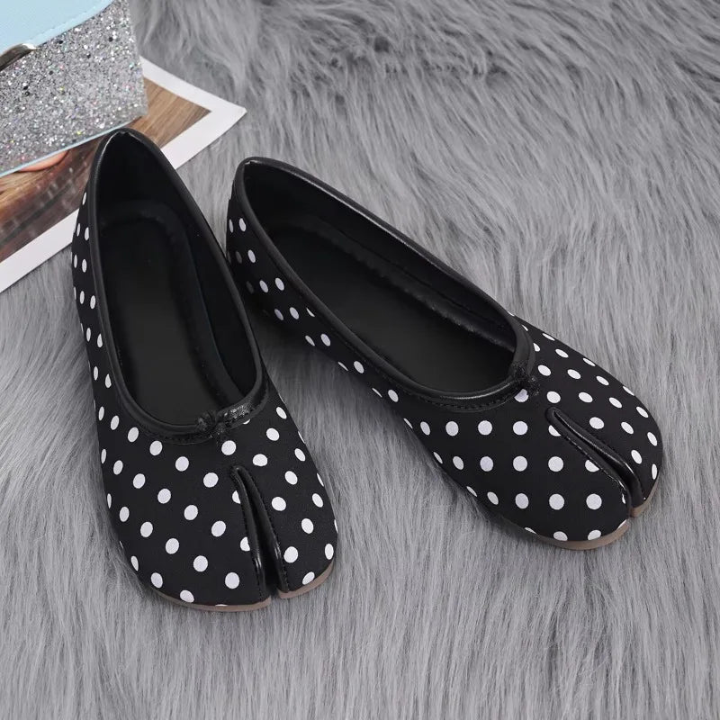 Women's Split Toe Tabi Ballet Flats – Soft Slip-On Loafers Tabi Ballet Flats Axl