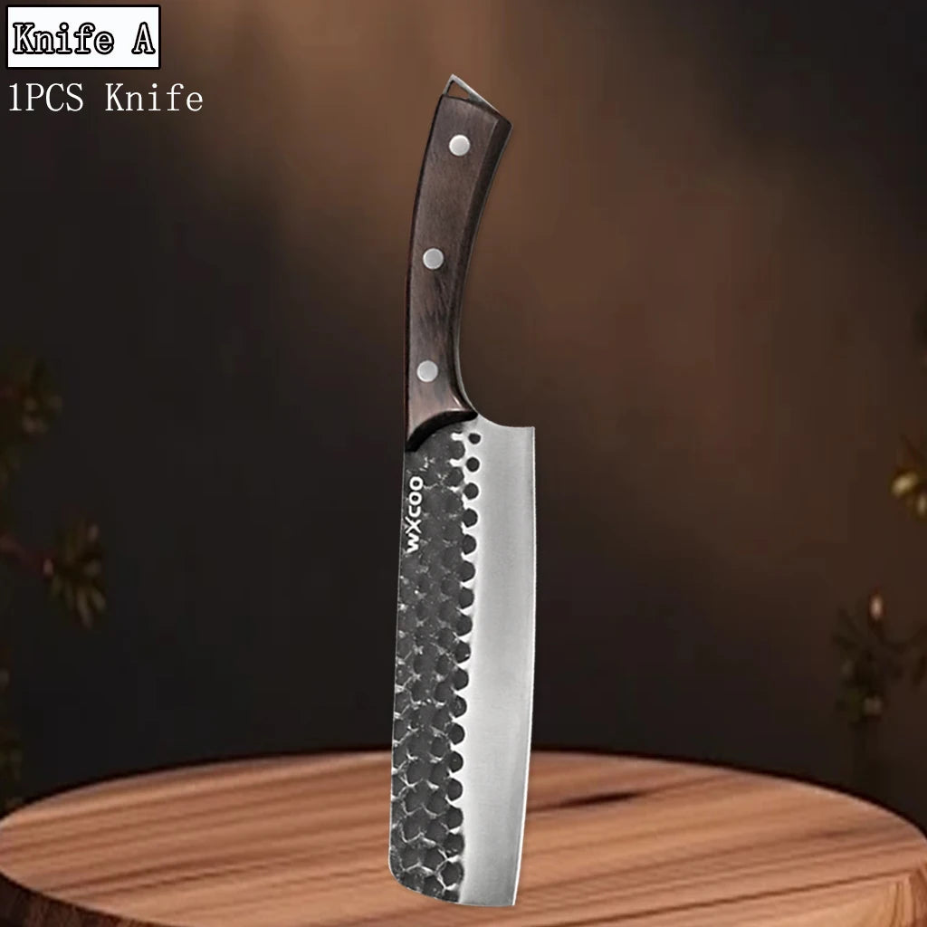 WXCOO Chef Knife Set 1-4PCS | Forged Stainless Steel Knives Kitchen Knife Set Axl Knife A