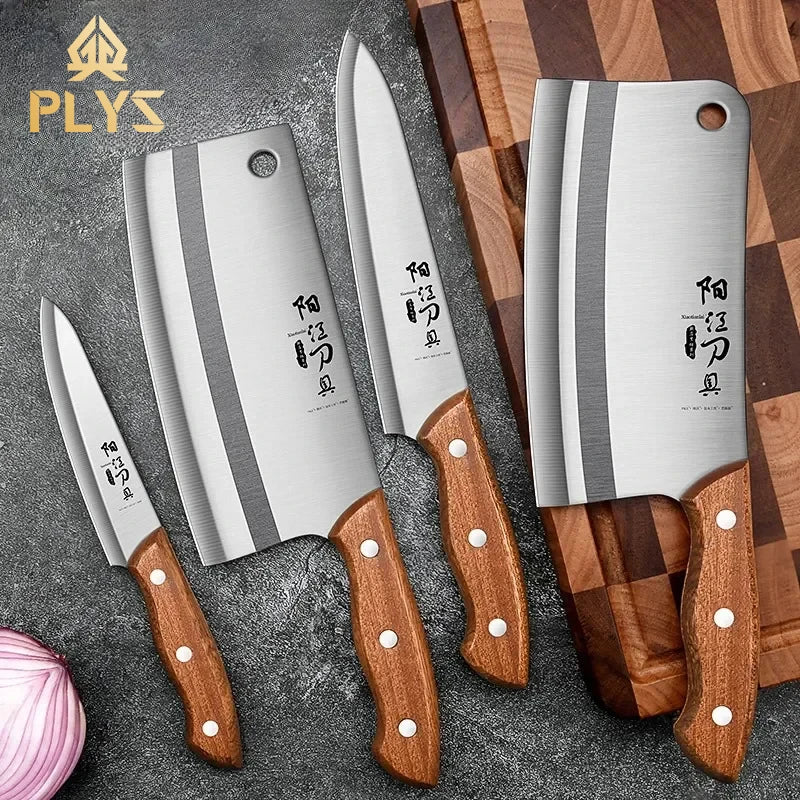 PLYS Chef's Stainless Steel Cleaver Knife – Sharp 18cm Blade Chef's Cleaver Knife Axl