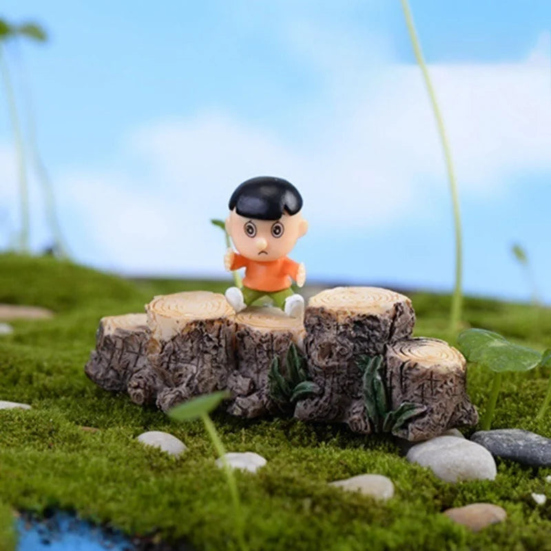 Mini Resin Tree Stump Bridge – Fairy Garden Terrarium Decor Miniature Garden Decor Axl