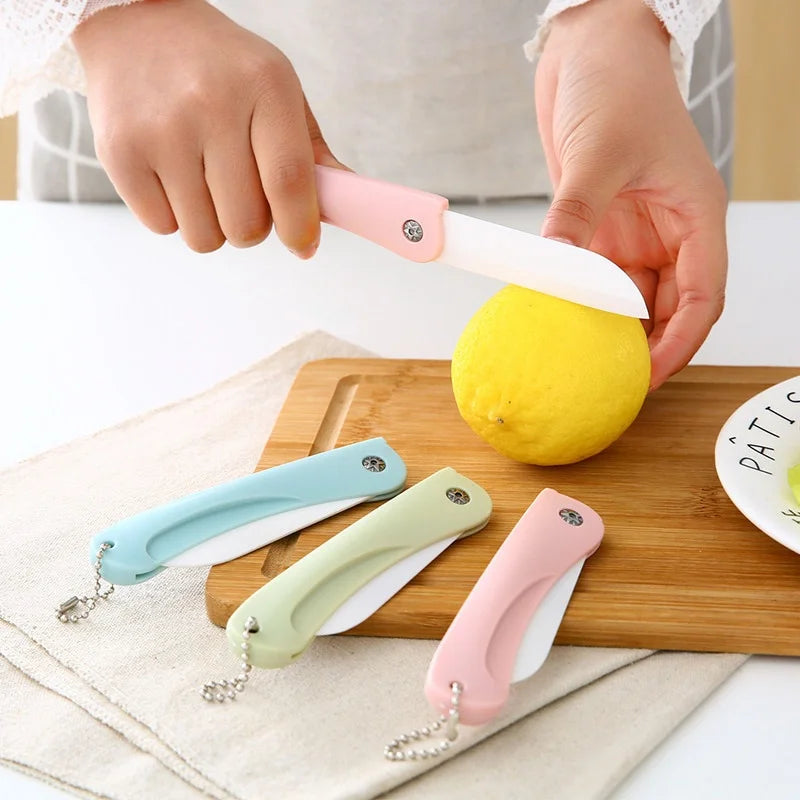 Foldable Ceramic Fruit Knife – Japanese Paring Knife for Travel Ceramic Paring Knife Axl