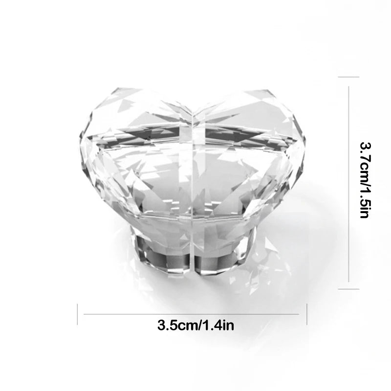 Heart Shaped Toilet Flush Button Helper – Acrylic Press Cap Toilet Button Cap Axl