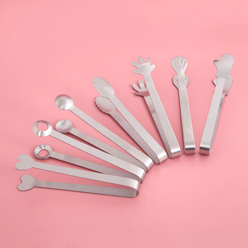 Stainless Steel Mini Food Clips – Sugar Cube & Dessert Tongs Kitchen Food Tongs Axl