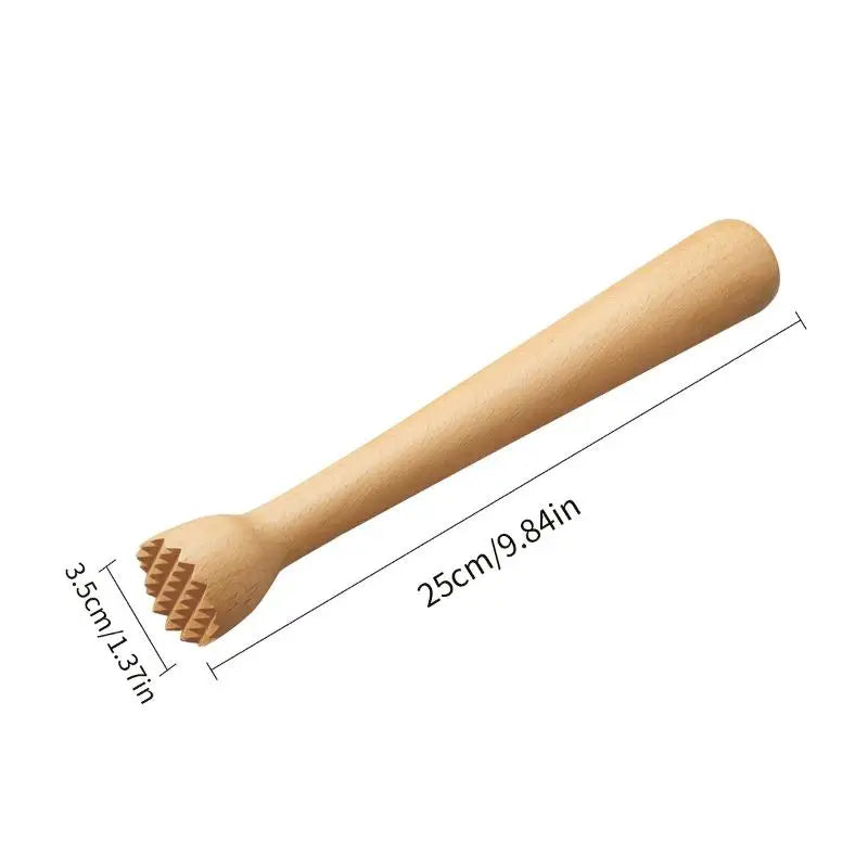 Wooden Cocktail Muddler – Long Handle Herb & Fruit Masher Cocktail Muddler Axl