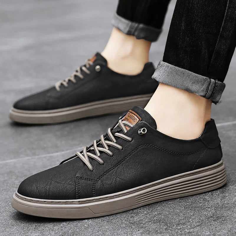 Men's Genuine Leather Lace-Up Oxford Shoes | Sizes 36–47 Men's Oxford Shoes Axl