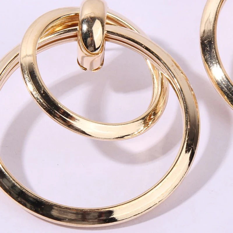 Korean Vintage Geometric Drop Earrings – Stainless Steel Drop Earrings Axl