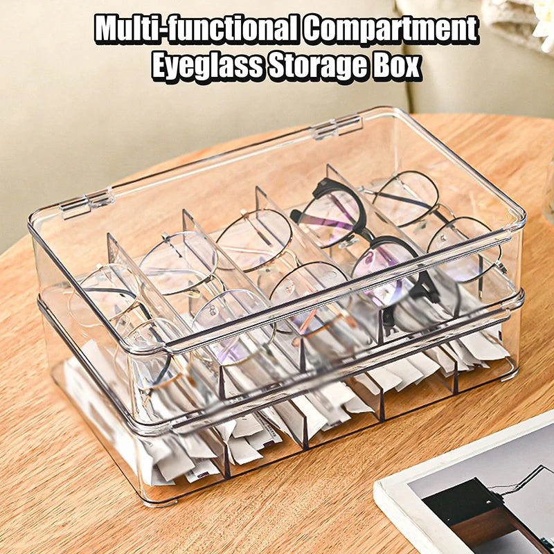 5-Slot Transparent Glasses & Sunglasses Organizer Box Eyeglasses Organizer Box Axl