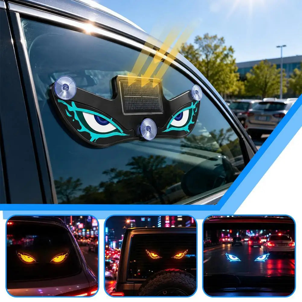 Solar Devil Eye LED Car Atmosphere Light | Blinking Neon Lamp Car Atmosphere Light Axl