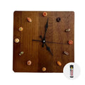 Oeny Handmade Solid Wood Square Silent Wall Clock 30cm Decorative Wall Clock Axl Wooden Wall Clock