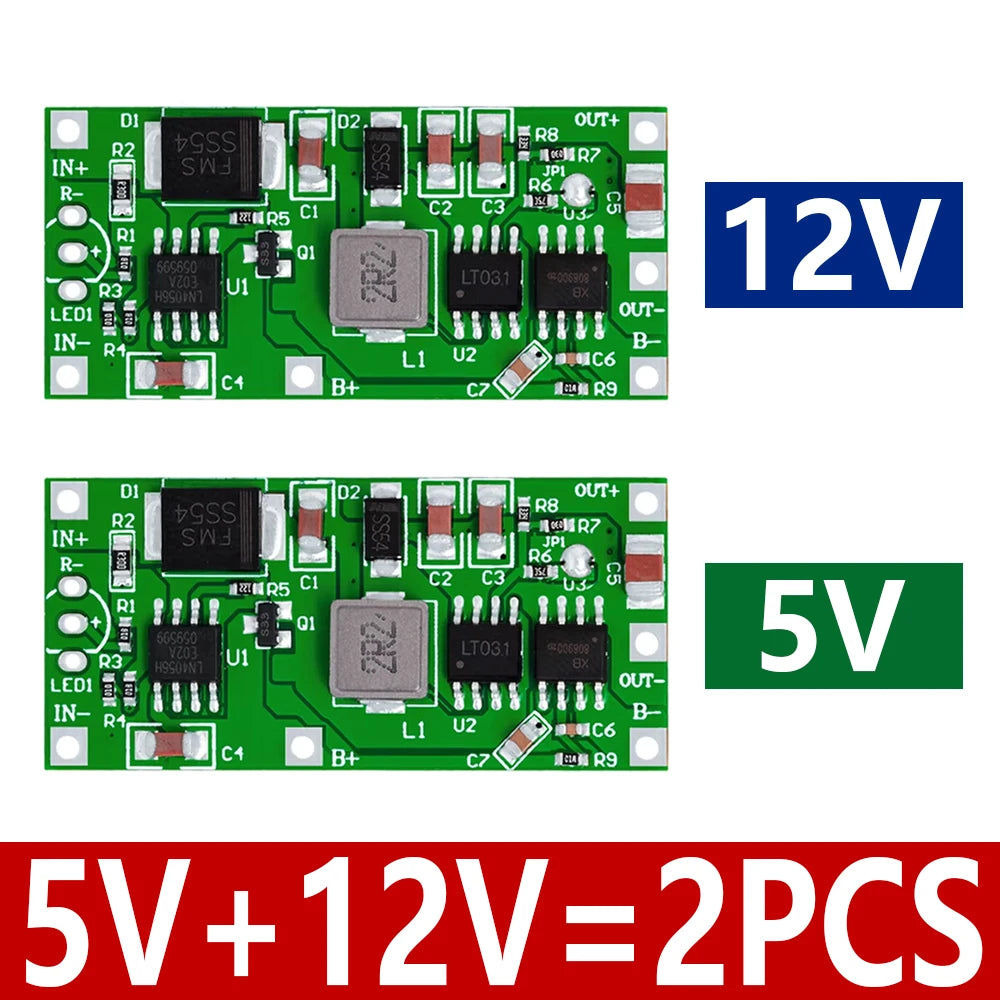 5V 2A UPS Power Supply Module – 12V 15W Lithium Battery Backup UPS Power Module Axl 5V and 12V 2PCS