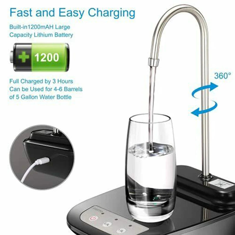 Rechargeable Electric Water Gallon Pump Dispenser with Stand Water Pump Dispenser Axl