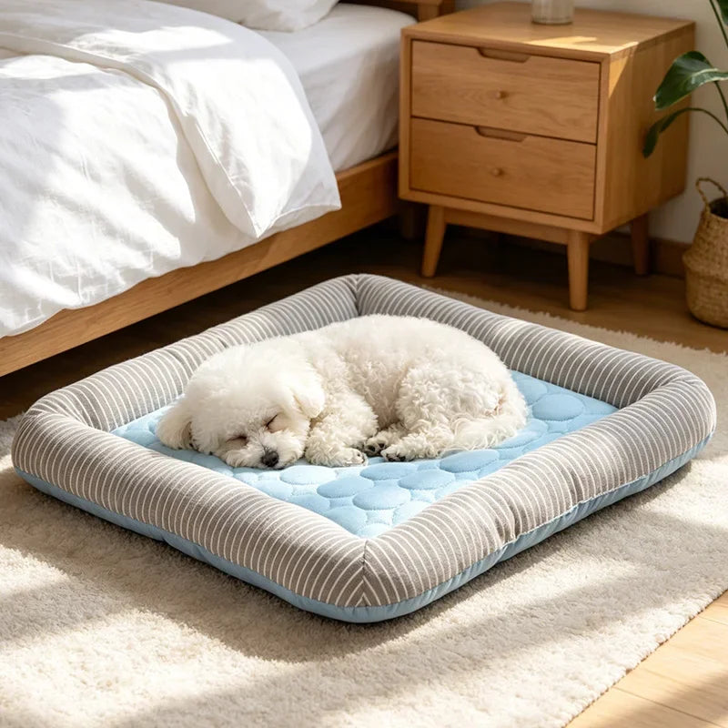 KEMORELA Ice Silk Cooling Dog Mat – Breathable Pet Sleeping Pad Dog Cooling Mat Axl