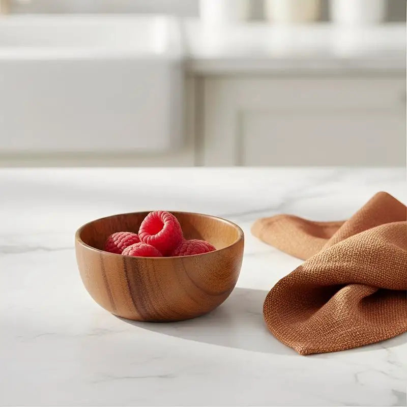 Large Wooden Salad Bowl – Kitchen Cutlery Organizer Wooden Salad Bowl Axl