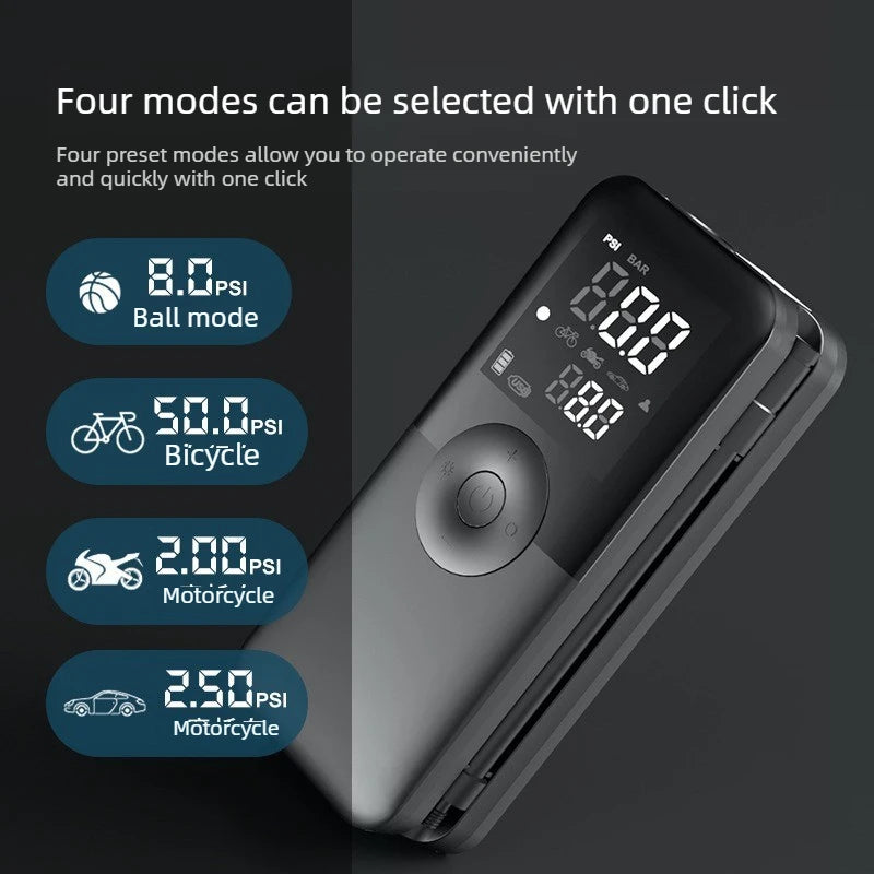 Cordless Digital Tyre Inflator – Portable Air Pump for Car & Bike Cordless Tyre Inflator Axl