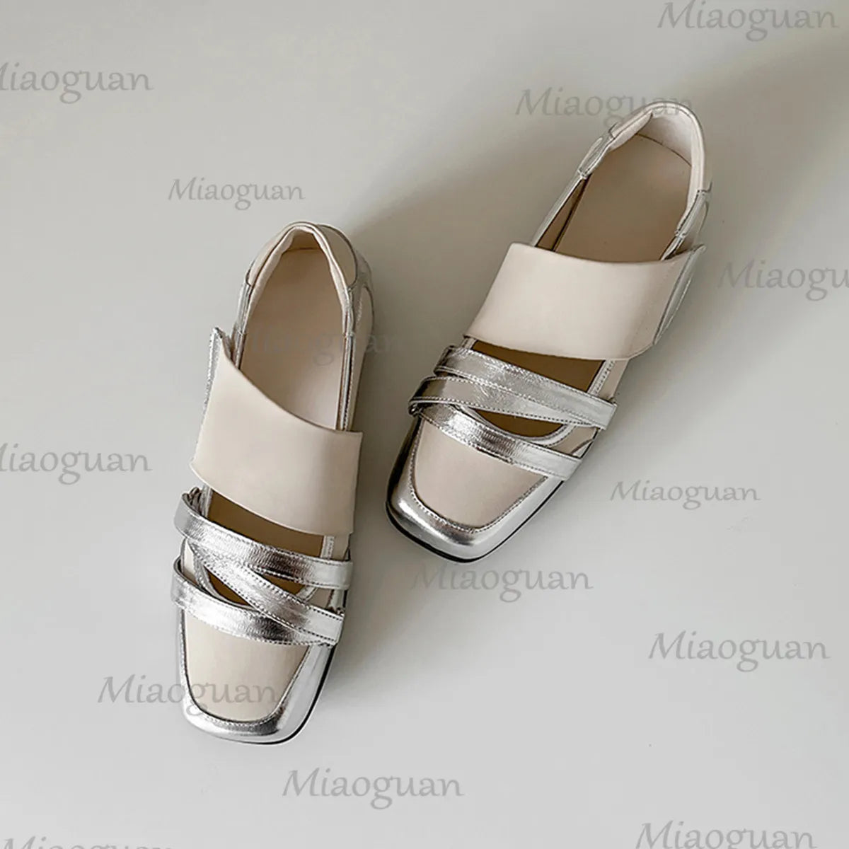 Women's Square Toe Ballet Flats – Retro Roman Breathable Loafers Women's Ballet Flats Axl