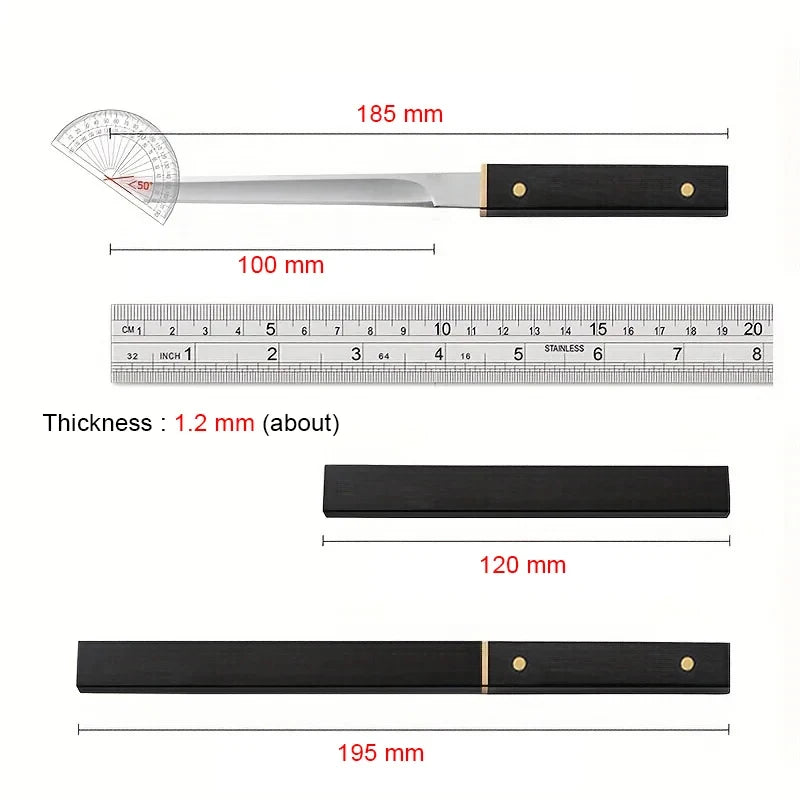 Japanese Stainless Steel Paring Knife with Cover | 10cm Blade Paring Knife Axl