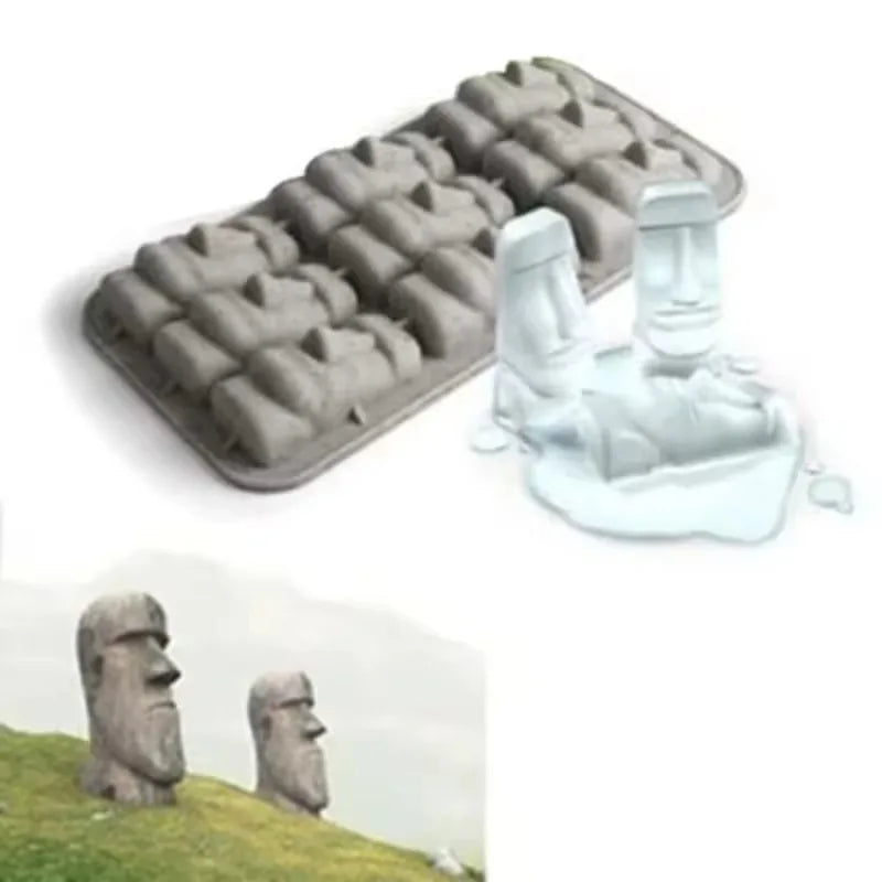 Moai Silicone Ice Cube & Mini Cake Mold – DIY Tray Silicone Ice Mold Axl