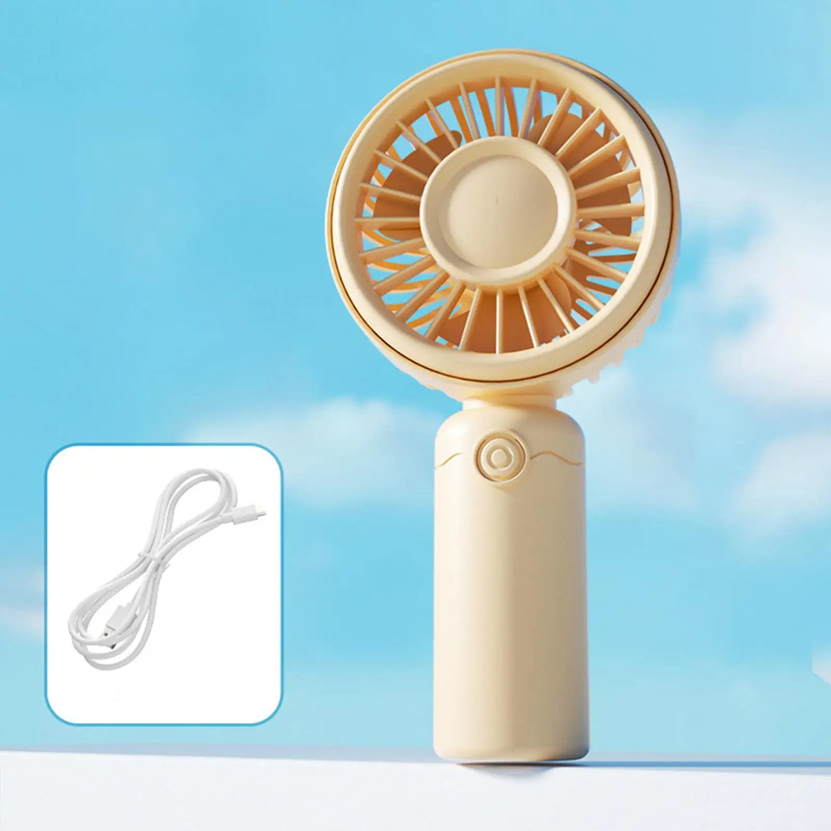 3-Speed USB Rechargeable Quiet Handheld Fan – Portable Mini Handheld Portable Fan Axl