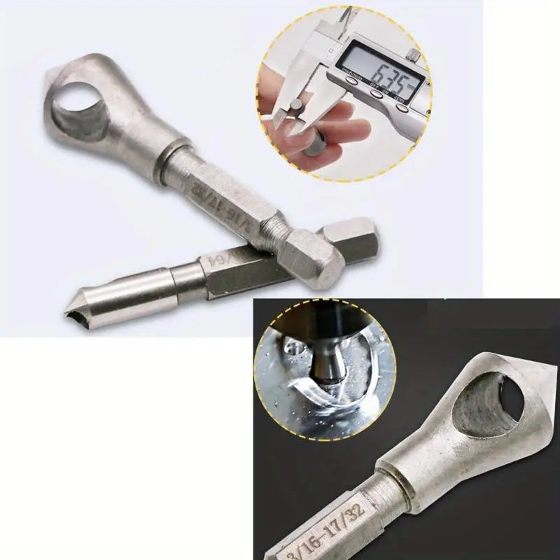 3-Piece HSS Countersink Bit Set – Chamfer & Deburring Drill Countersink Drill Bits Axl