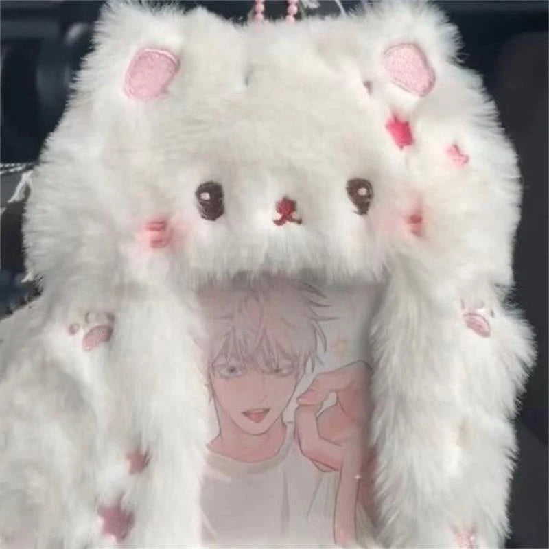 Plush Cat & Rabbit Kpop Photocard Holder Keyring Case Plush Card Holder Axl