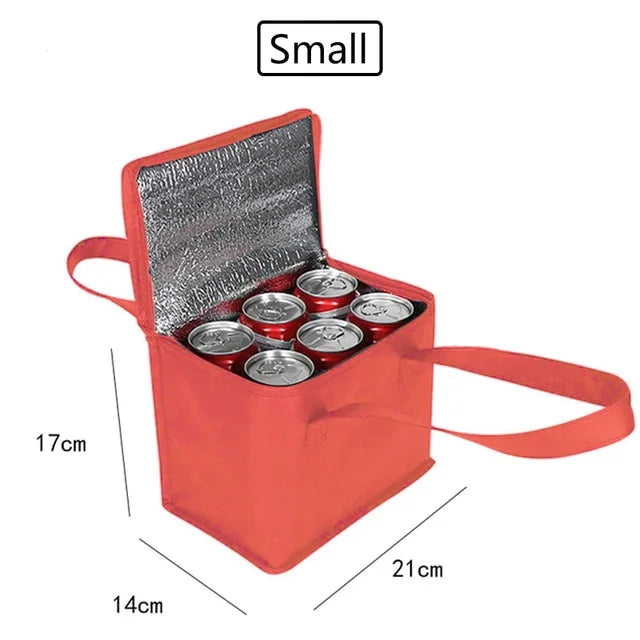 Portable Thermal Insulated Cooler Bag for Picnic & Camping Insulated Cooler Bag Axl Small Red