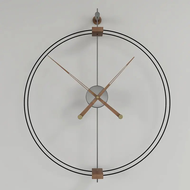 Modern Silent Wall Clock – Large 68cm Nordic Metal Design Wall Clock Axl