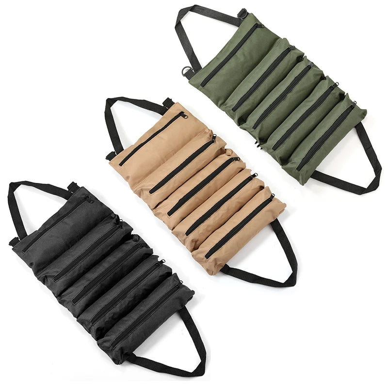 Roll-Up Tool Bag – Multi-Pocket Oxford Cloth Organizer Pouch Tool Organizer Bag Axl