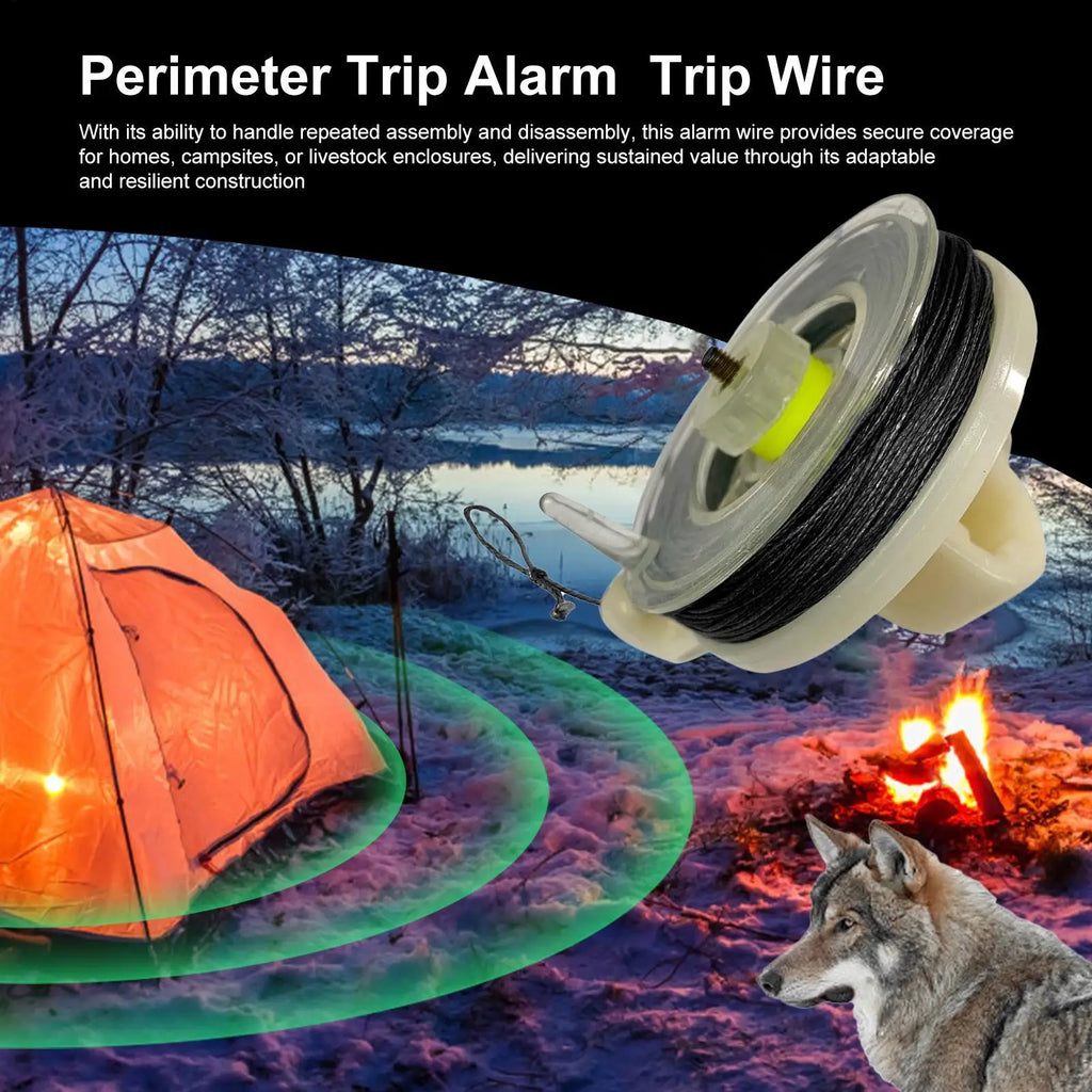 Outdoor Perimeter Trip Wire Alarm – 25m Reusable Reel Perimeter Trip Alarm Axl