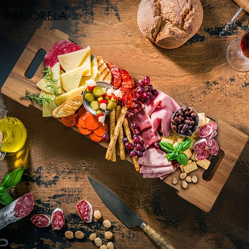 Acacia Wood Charcuterie Board – Folding Legs & Handles Charcuterie Board Axl
