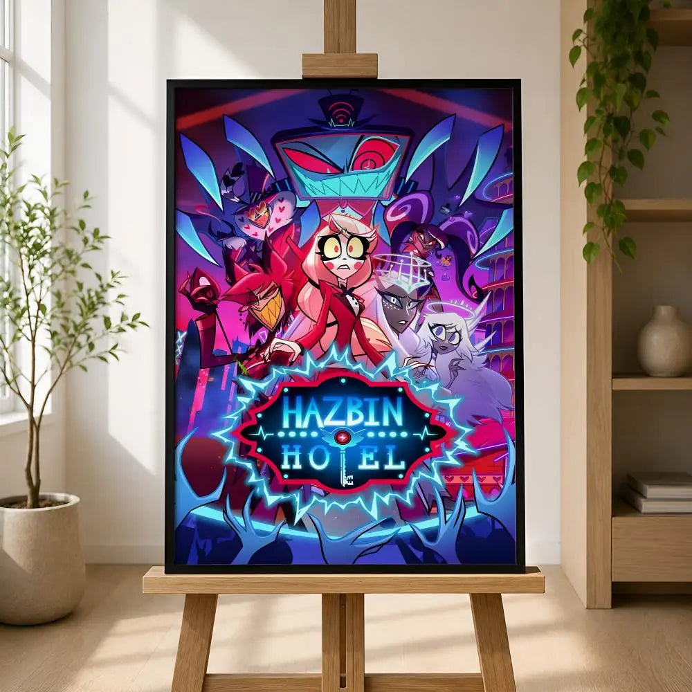 Hazbin Hotel Poster Self-Adhesive Waterproof Wall Art Decor Decorative Wall Poster Axl