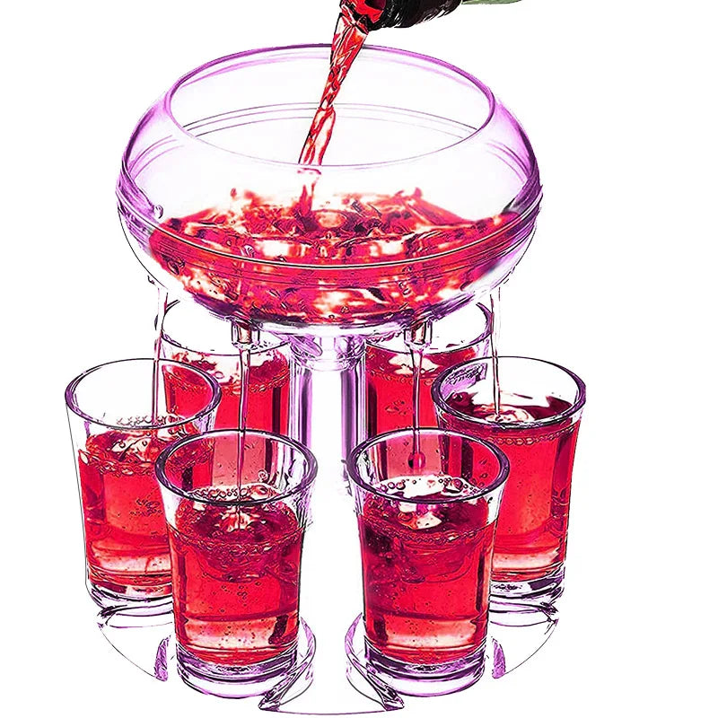 6-Cup Party Wine Dispenser Set – Individual Pour Control Wine Dispenser Set Axl