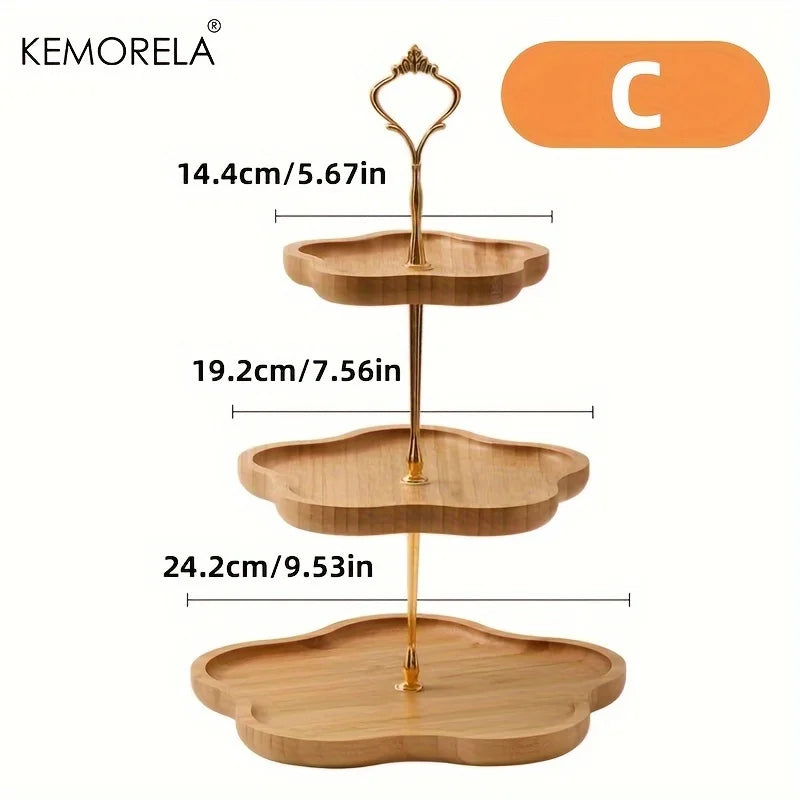 Wooden 2/3-Tier Dessert Stand – Cake, Cookie & Candy Tray Tiered Dessert Stand Axl C