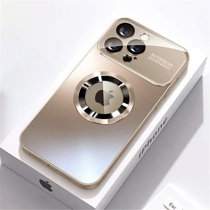 Titanium Matte Magnetic iPhone Case | MagSafe Compatible Magnetic Phone Case Axl Titanium Gold iPhone 11 Pro
