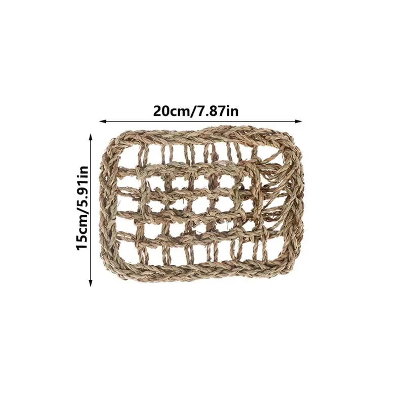 Reptile Hammock Grass Mat – Gecko & Lizard Swing Cushion Reptile Habitat Accessory Axl 20x15cm