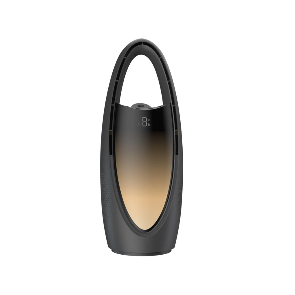 USB Bladeless Fan – 9-Speed, Mist, 9-Hr Timer & Ambient Light Bladeless Desktop Fan Axl grey