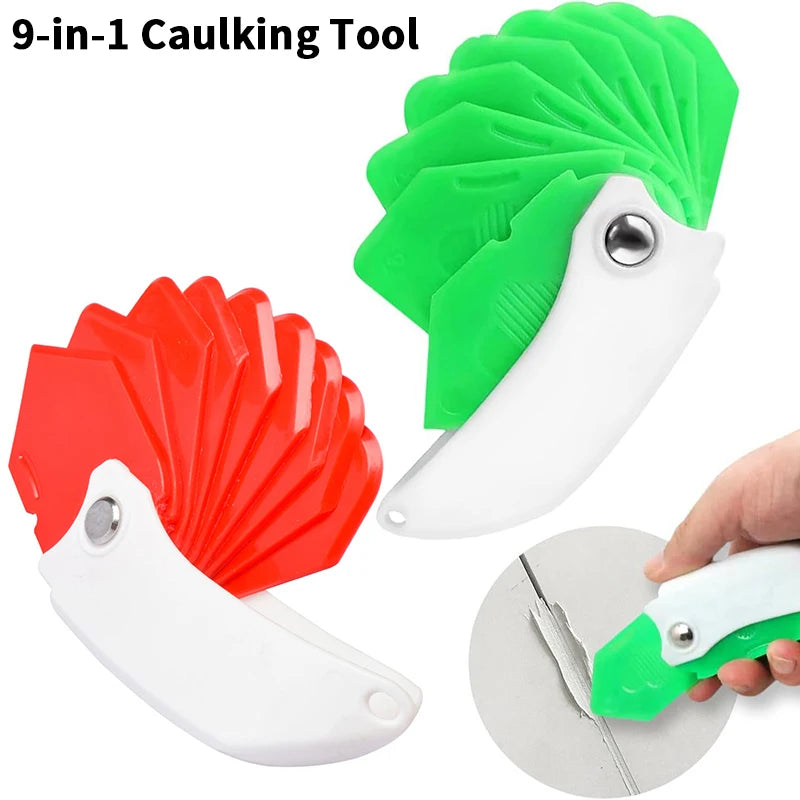 9-in-1 Plastic Caulking Tool – Sealant Spreader & Grout Spatula Caulking Spatula Tool Axl