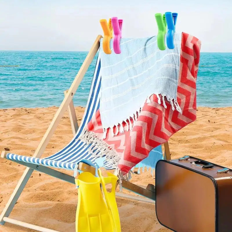 Beach Towel Clips – Wind-Resistant Non-Slip Laundry Pegs 4/8 Pack Laundry Clips Axl